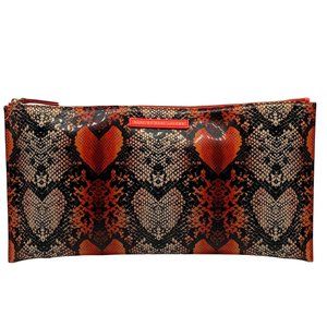Marc by Marc Jacobs Annabella Red Snake Skin Print PVC Clutch